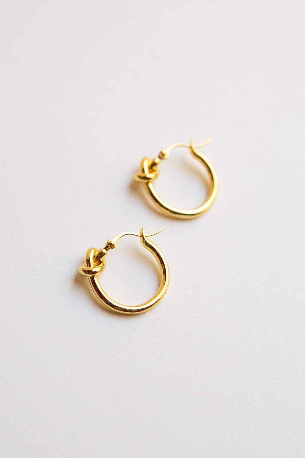 Small Gold Knot Hoop Earrings