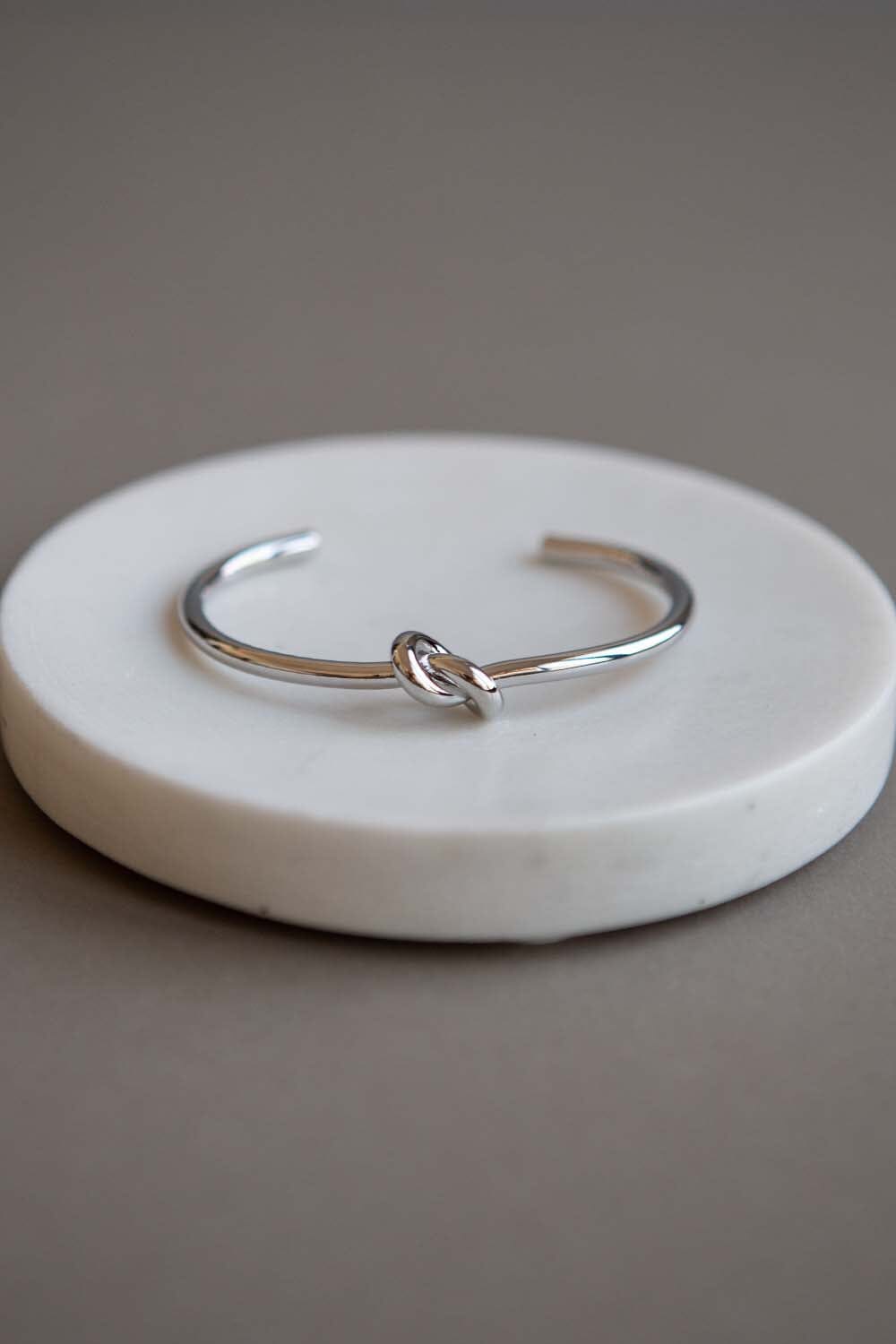 Silver Knot Cuff Bracelet