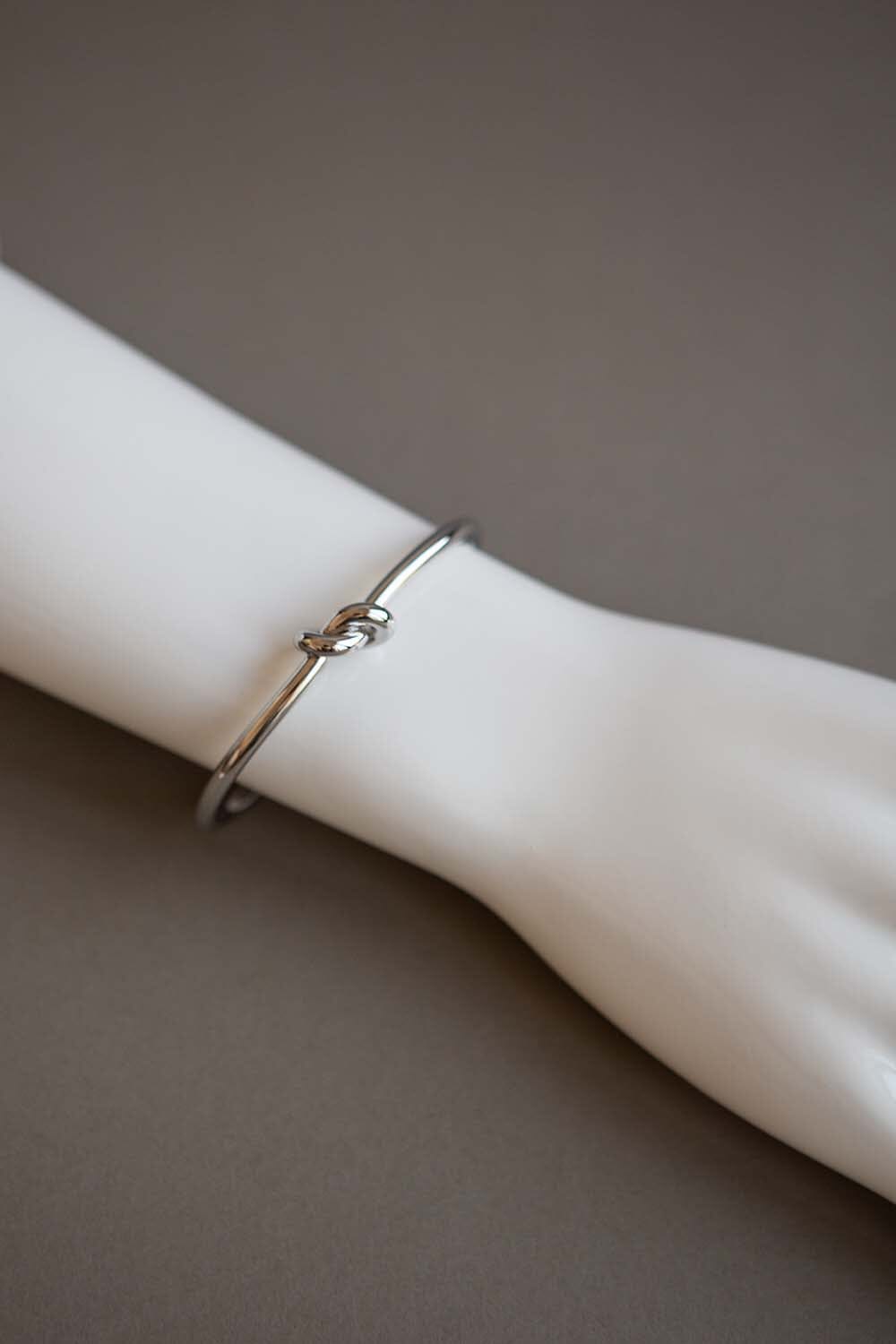 Silver Knot Cuff Bracelet