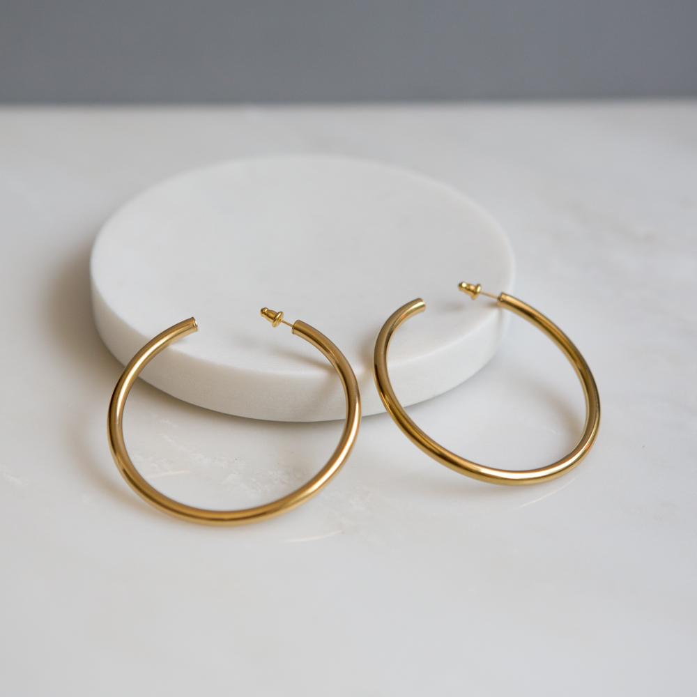 Large Oversize Hoop Earrings - Wynter Bloom