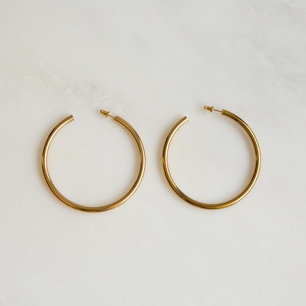 Large Oversize Hoop Earrings - Wynter Bloom