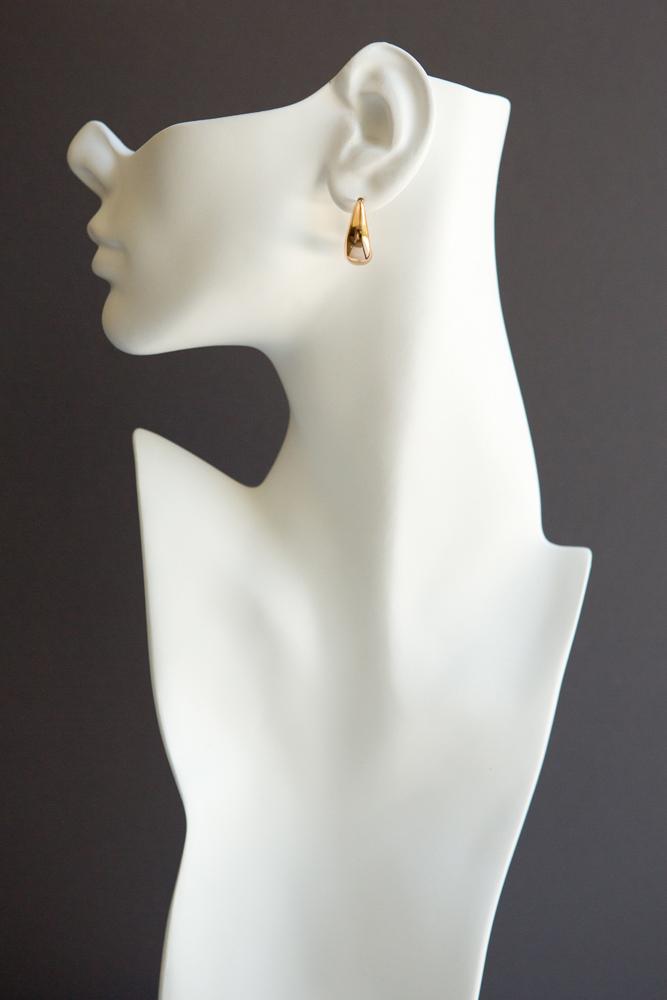 Small Gold Cashew Hoop Earrings - Wynter Bloom