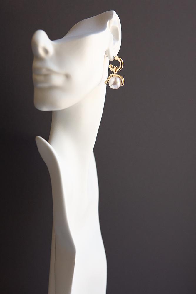 Pearl Ball and Hoop Earrings - Wynter Bloom