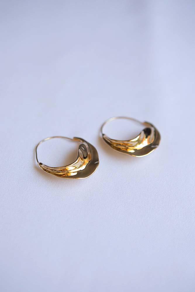 Large Leaf Swirl Earrings - Wynter Bloom