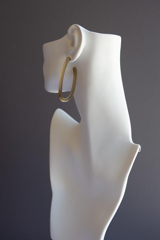 Abstract Elongated Hoop (Brown) - Wynter Bloom