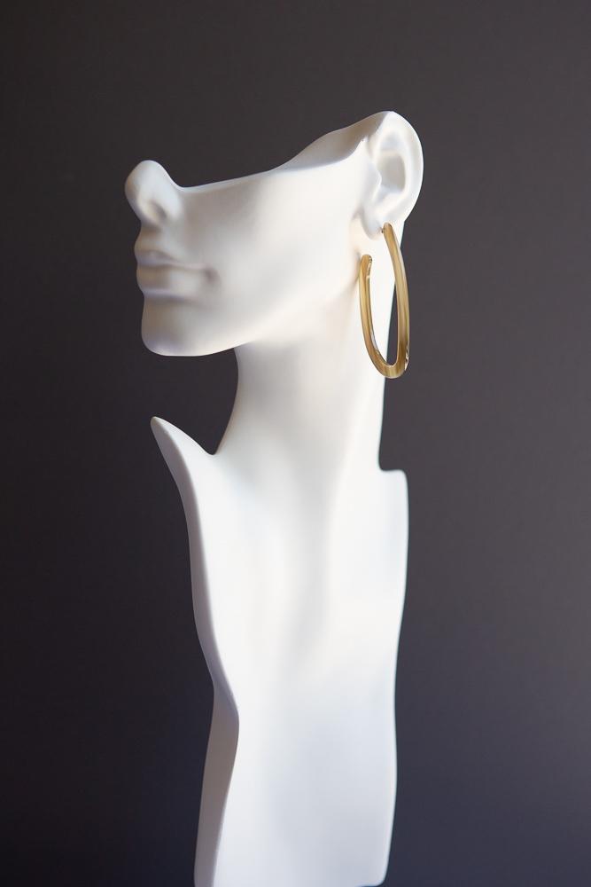 Abstract Elongated Hoop (Brown) - Wynter Bloom