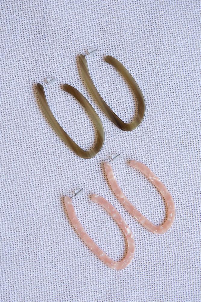 Abstract Elongated Hoop (Brown) - Wynter Bloom