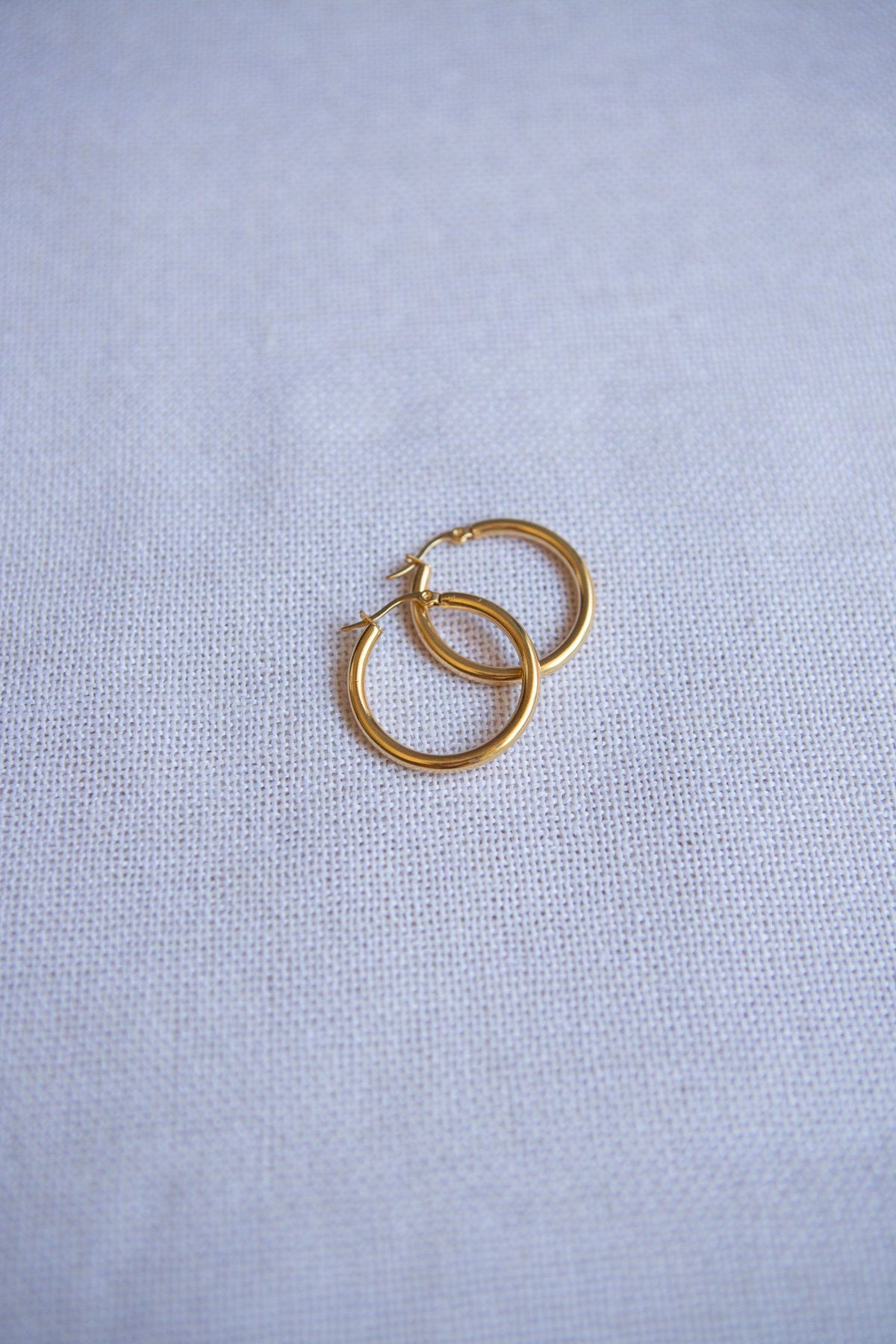 Classic Small Latch Back Gold Hoop Earrings - Wynter Bloom