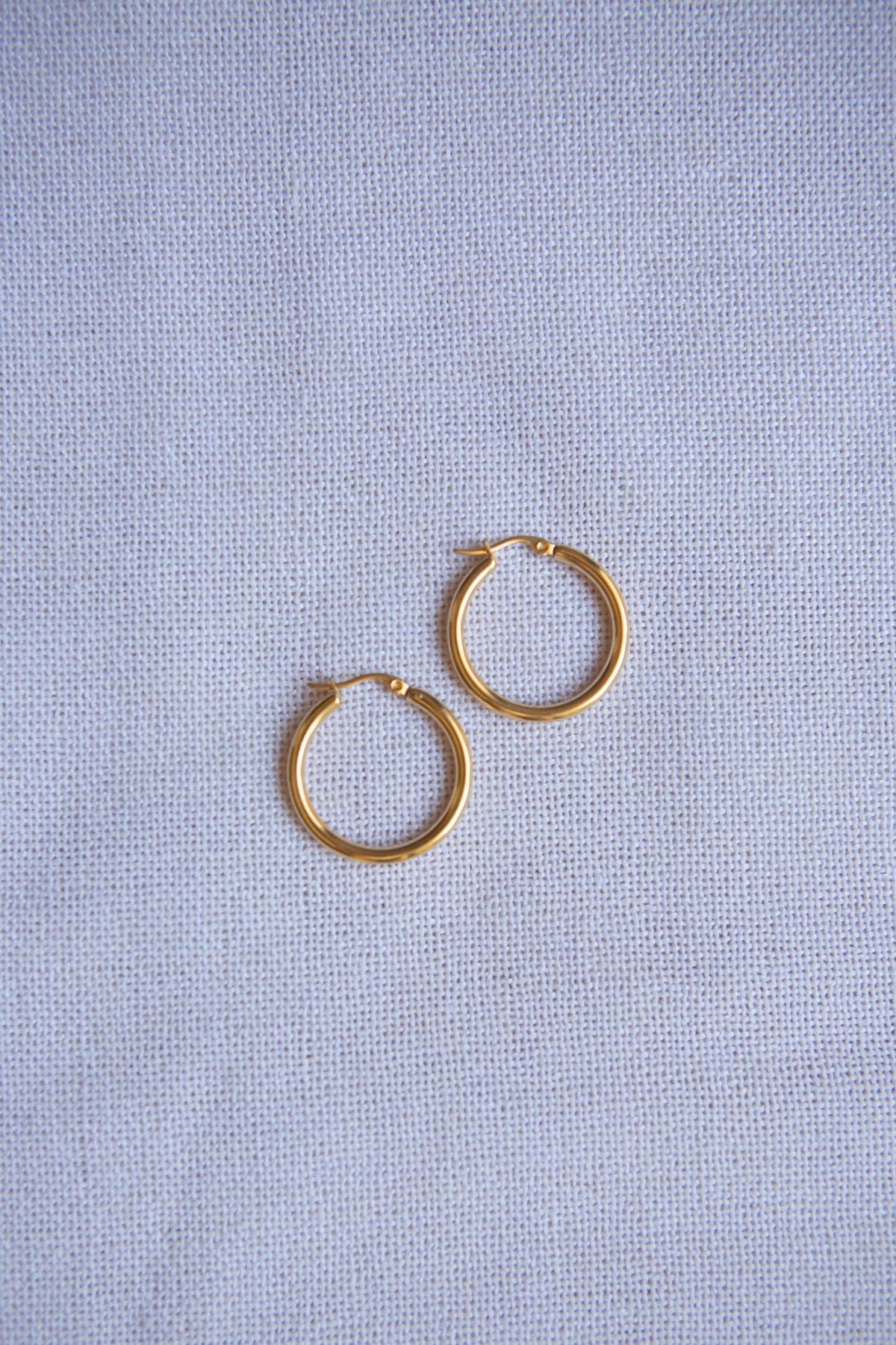 Classic Small Latch Back Gold Hoop Earrings - Wynter Bloom