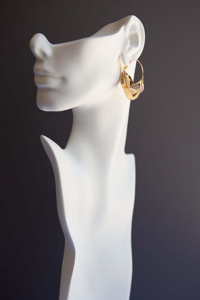 Large Leaf Swirl Earrings - Wynter Bloom