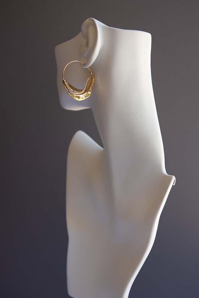 Large Leaf Swirl Earrings - Wynter Bloom