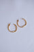 Simple Single Flat Twist Hoop Earrings - Wynter Bloom