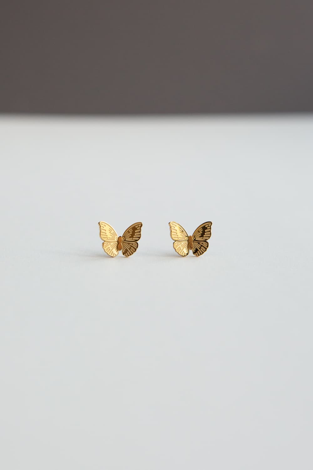 Gold Butterfly Stud Earrings