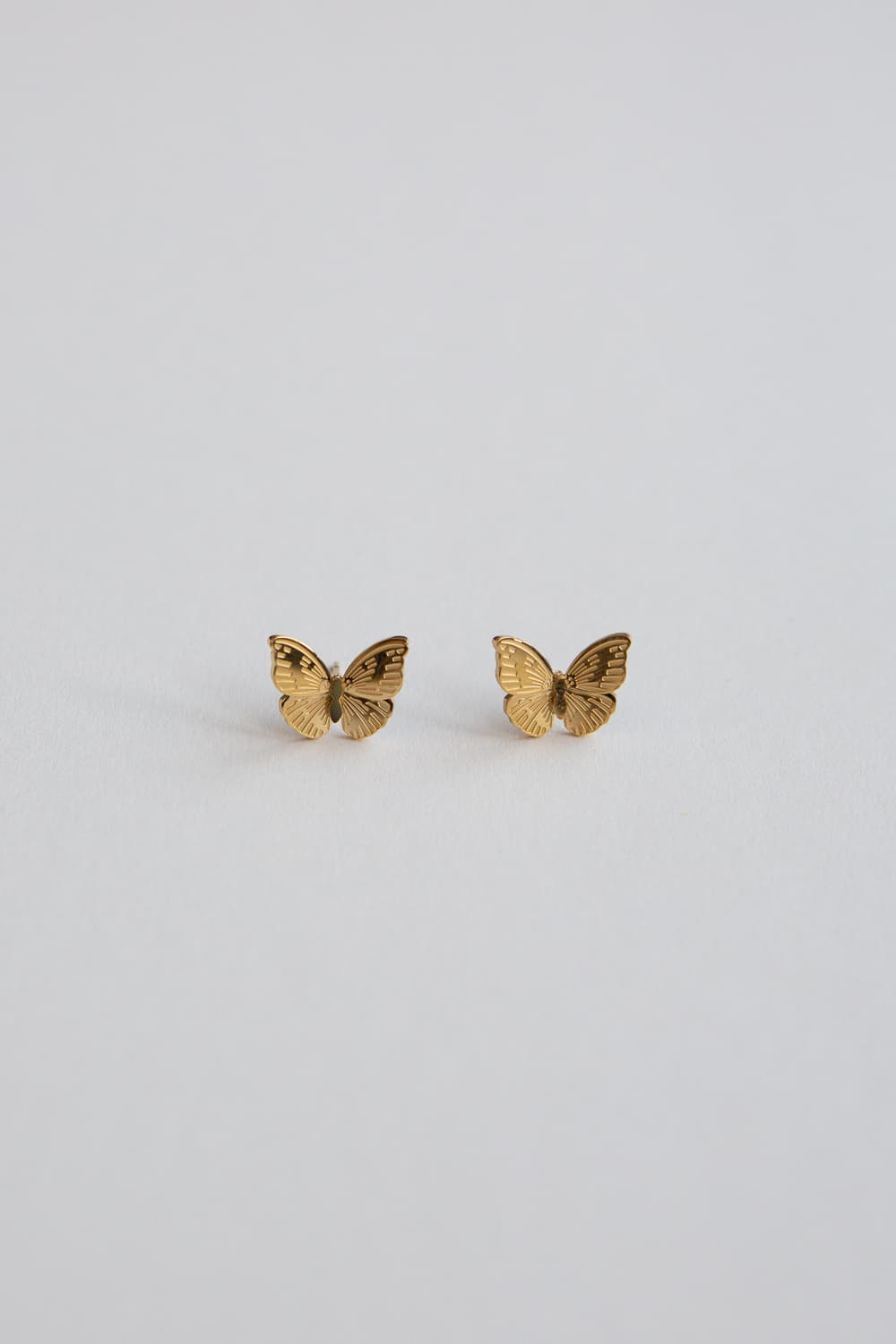 Gold Butterfly Stud Earrings