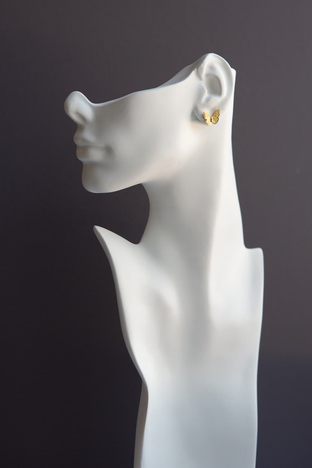 Gold Butterfly Stud Earrings