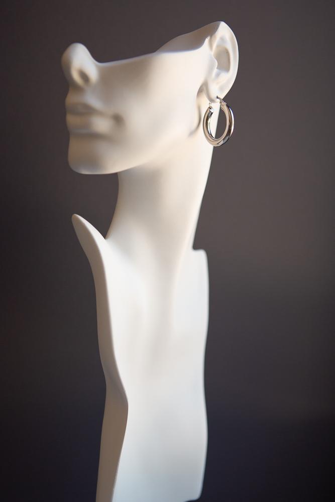 Bold Chunky Hoop Earrings (Silver) - Wynter Bloom