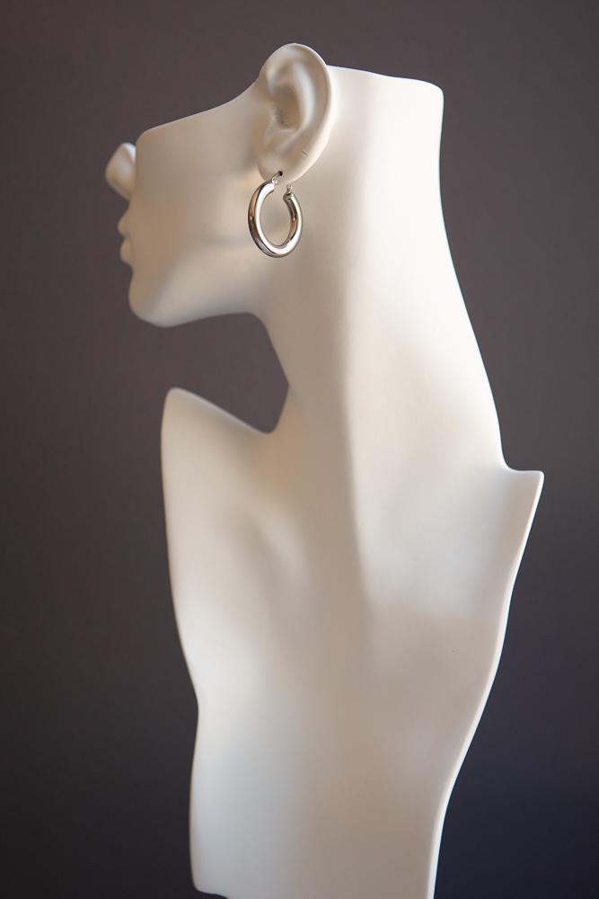 Bold Chunky Hoop Earrings (Silver) - Wynter Bloom