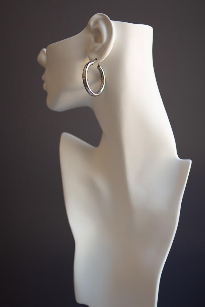 Bold Chunky Hoop Earrings (Silver) - Wynter Bloom