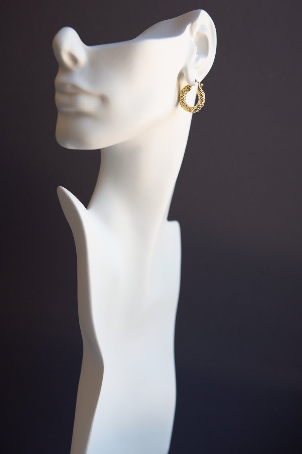Braided Twist Hoop Earrings (Gold) - Wynter Bloom
