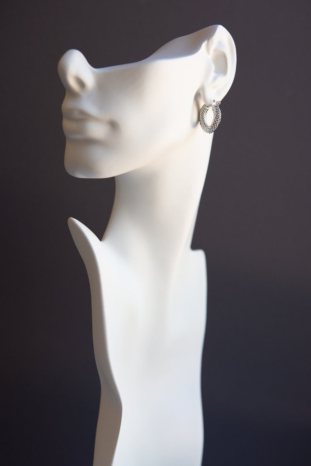 Braided Twist Hoop Earrings (Silver) - Wynter Bloom