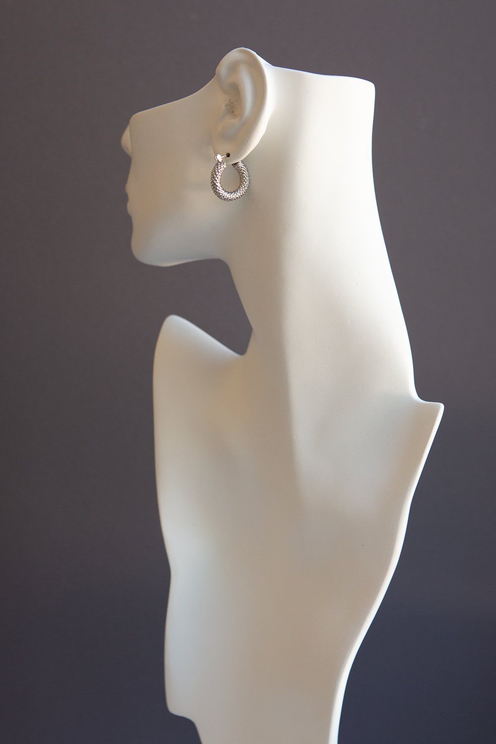 Braided Twist Hoop Earrings (Silver) - Wynter Bloom