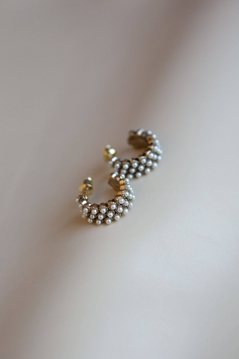 Antique Gold Hoops with Pearl Accents - Wynter Bloom