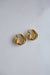 Large Gold Twisted Swirl Earrings - Wynter Bloom