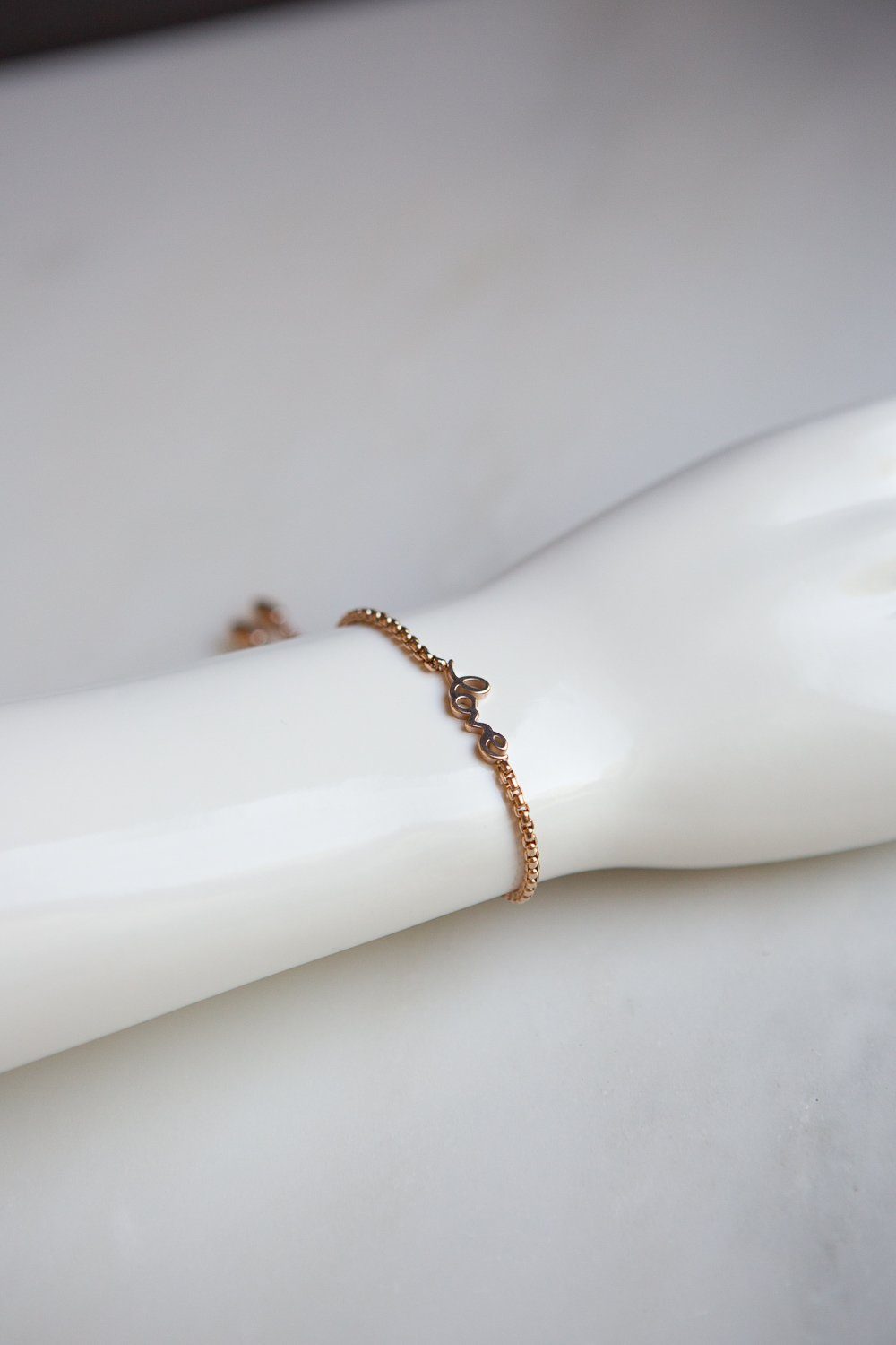 Adjustable &quot;Love&quot; Chain Bracelet - Wynter Bloom