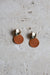 Brown and Gold Disc Earrings - Wynter Bloom