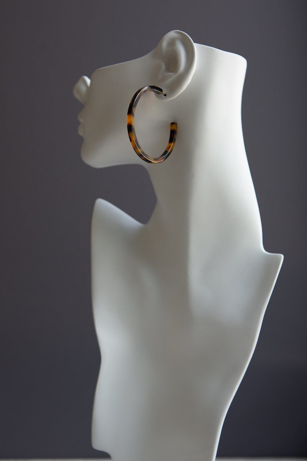 Large Tortoise Hoop Earrings - Wynter Bloom