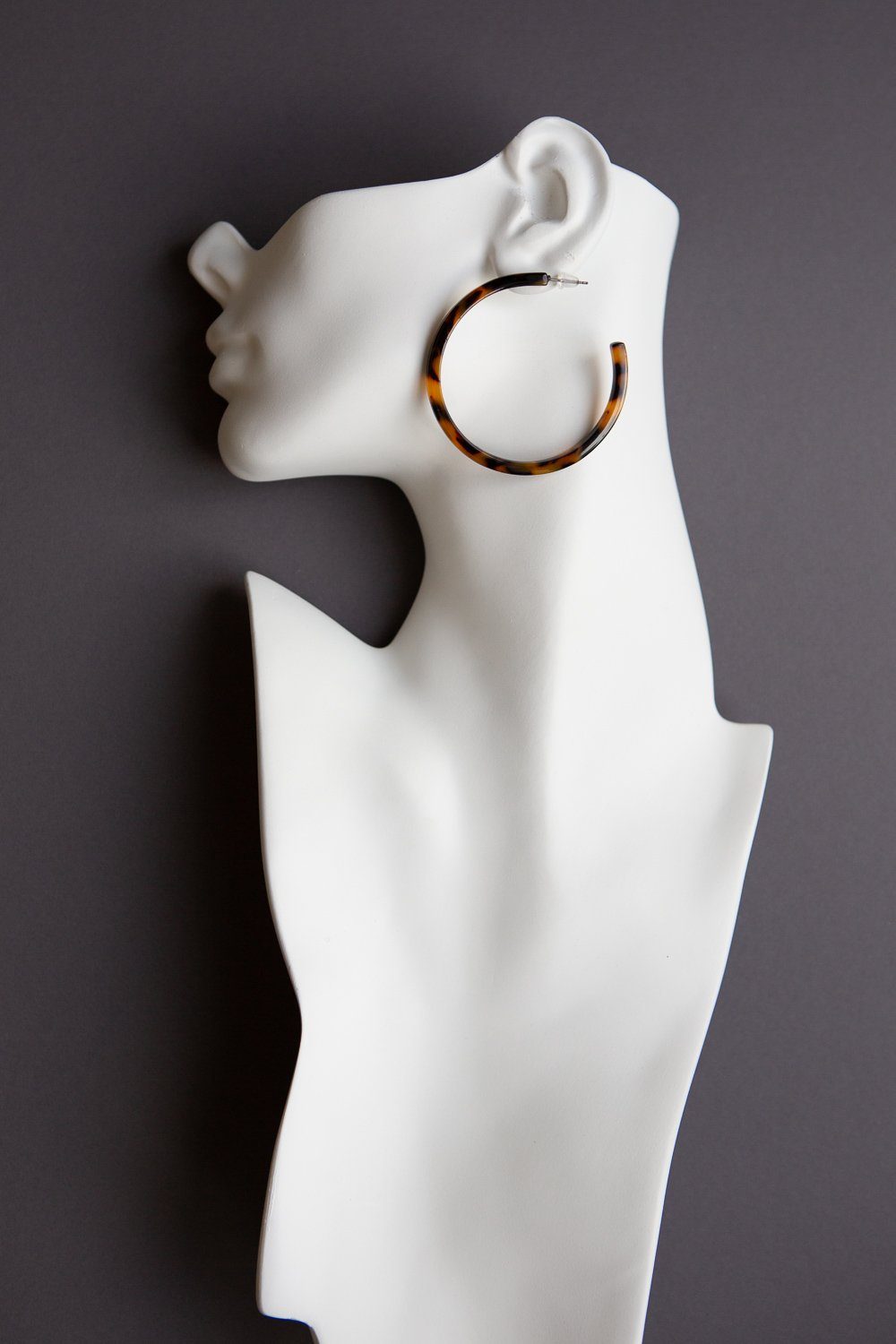 Large Tortoise Hoop Earrings - Wynter Bloom