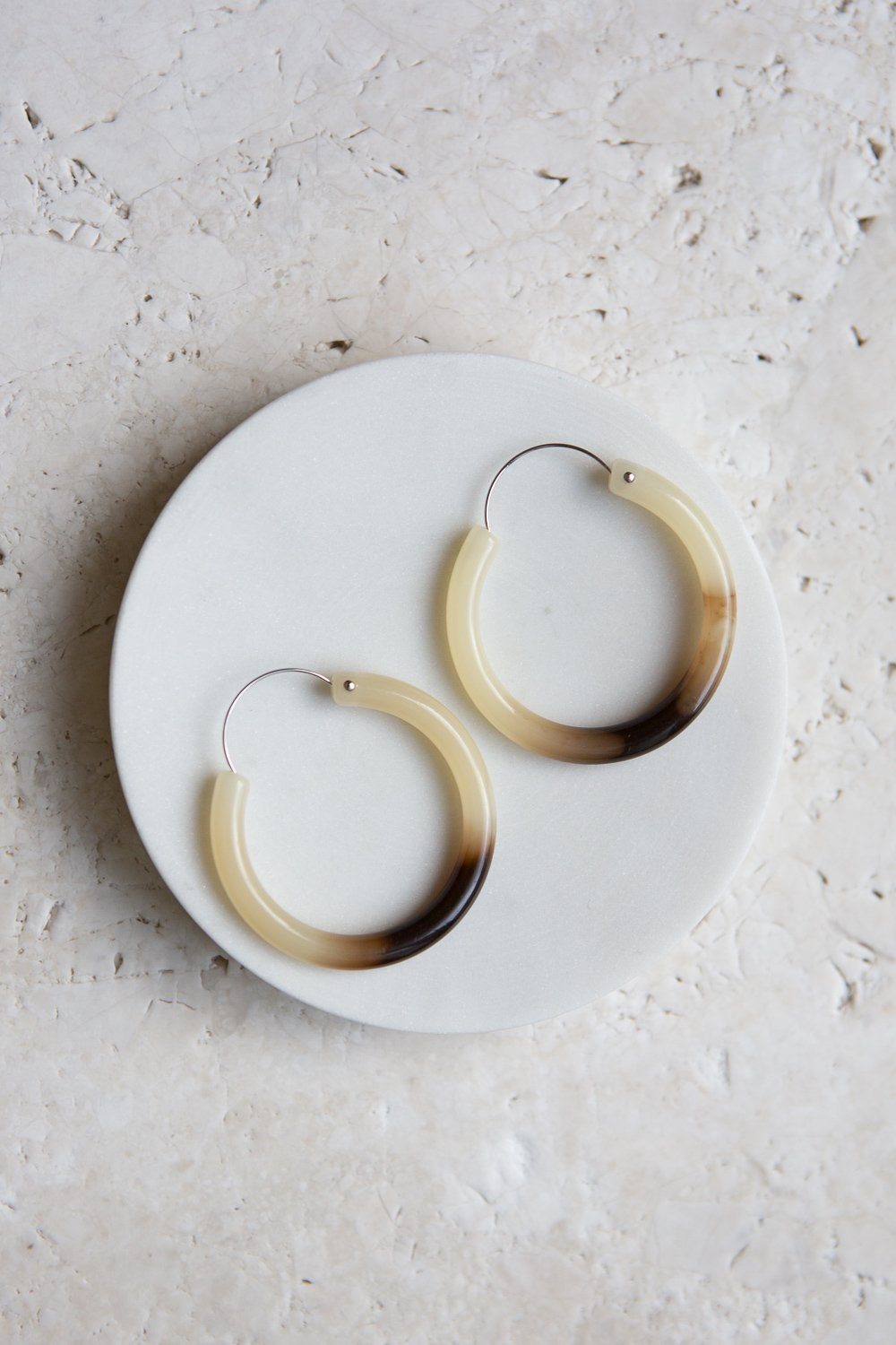 Coffee Tone Acrylic Hoop Earrings - Wynter Bloom