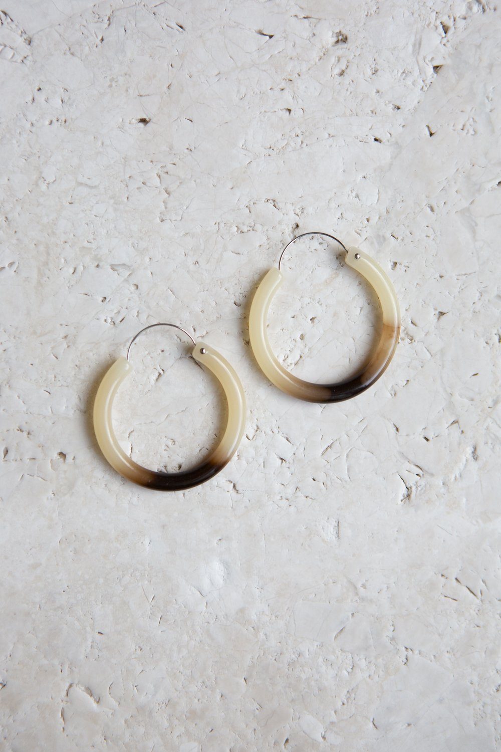 Coffee Tone Acrylic Hoop Earrings - Wynter Bloom