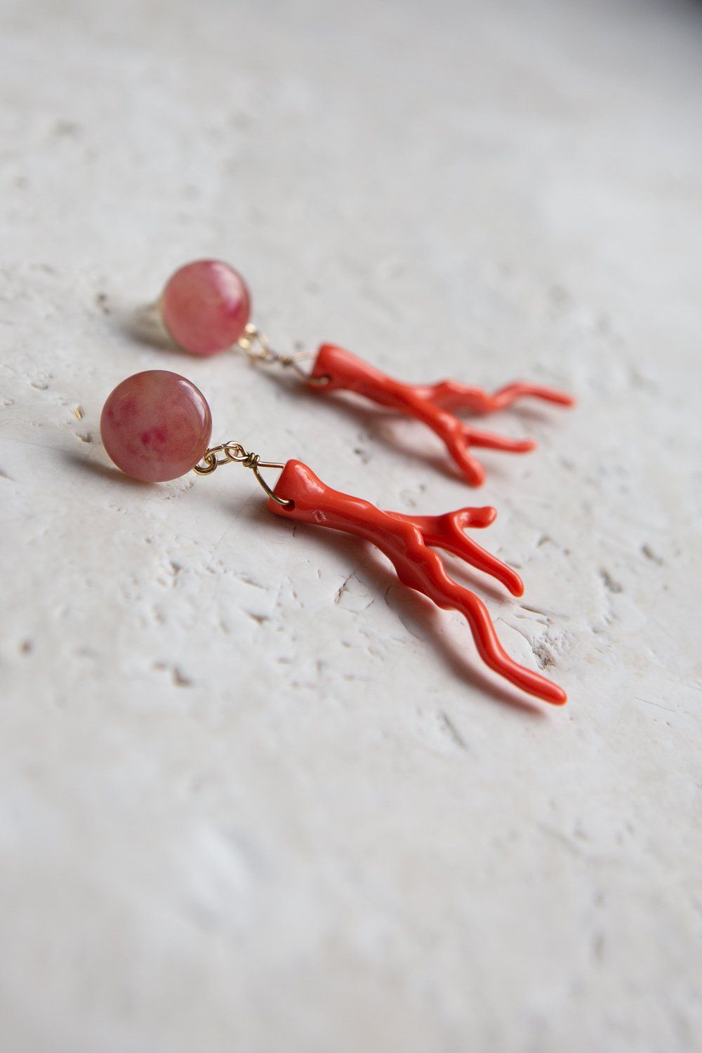 Coral Branch Dangle Drop Earring - Wynter Bloom