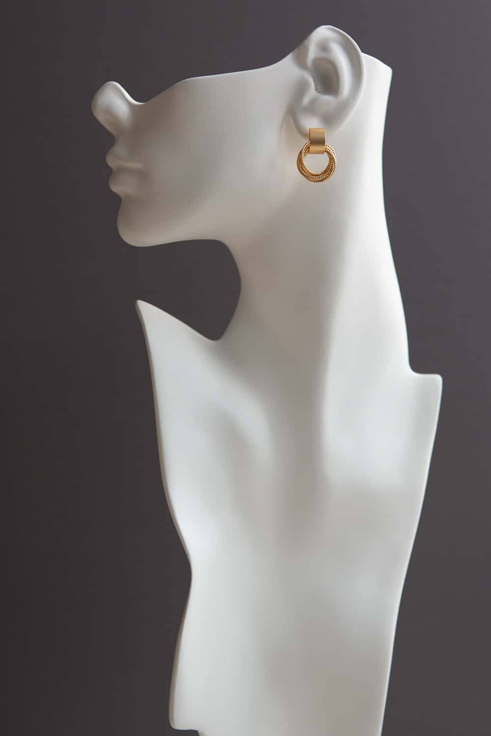 Stacked Circular Rings Stud Earrings - Wynter Bloom