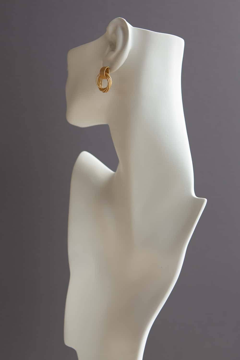 Stacked Circular Rings Stud Earrings - Wynter Bloom