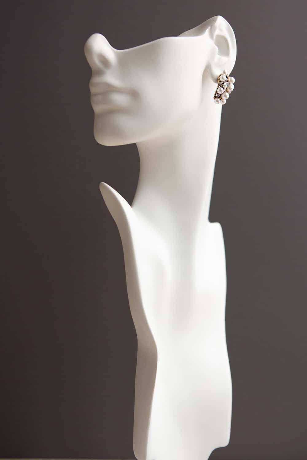 Crystal Pearl Cluster Stud Earrings - Wynter Bloom