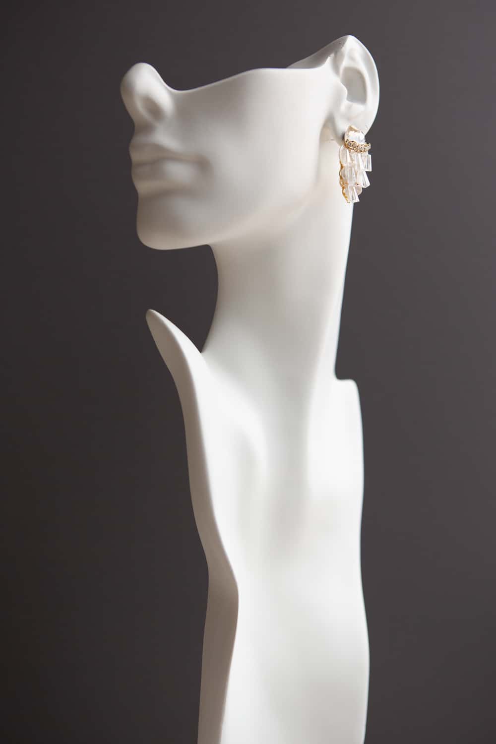 Irregular Shaped Pearl Crystal Cluster Stud Earrings - Wynter Bloom