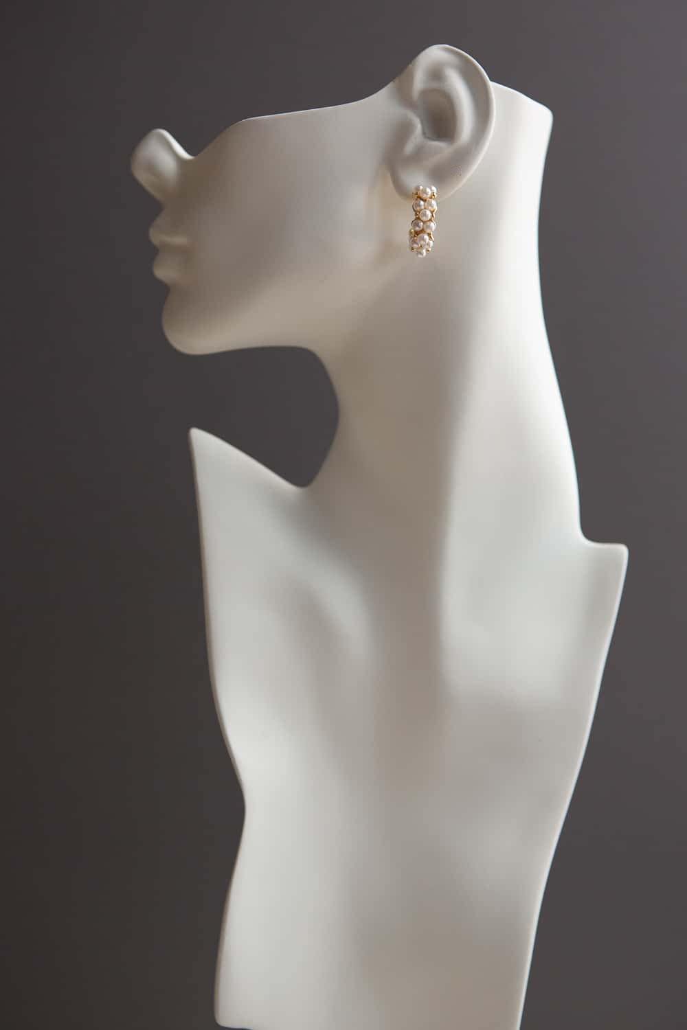 Gold Pearl Hoop Earrings - Wynter Bloom