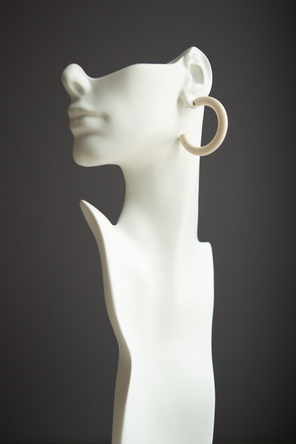 White Wood Hoop Earrings - Wynter Bloom