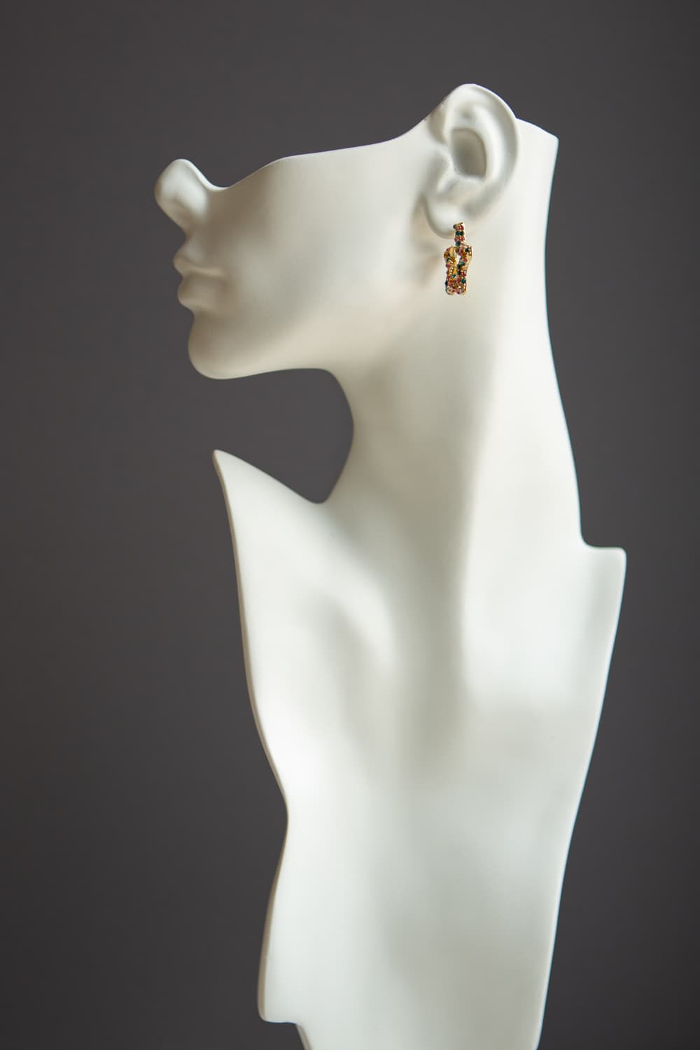 Rainbow Crystal Star Hoop Earrings - Wynter Bloom