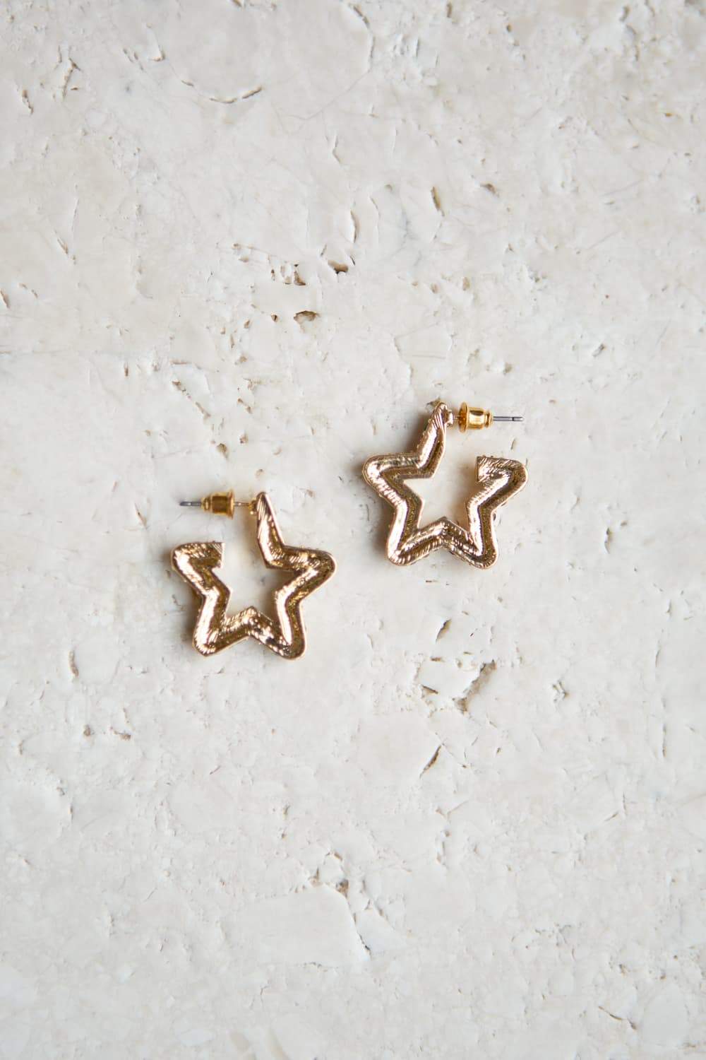 Rainbow Crystal Star Hoop Earrings - Wynter Bloom