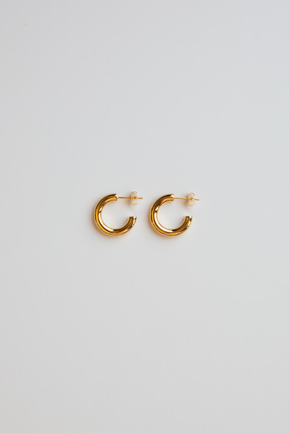Gold Mini Thick Hoop Earrings - Wynter Bloom
