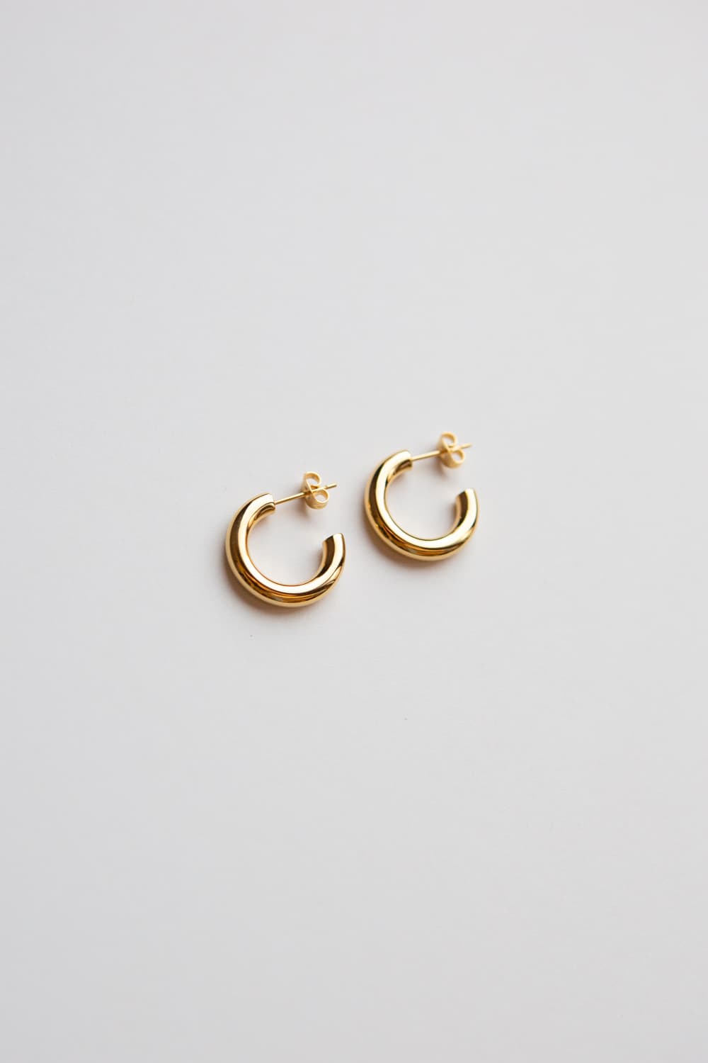 Gold Mini Thick Hoop Earrings - Wynter Bloom