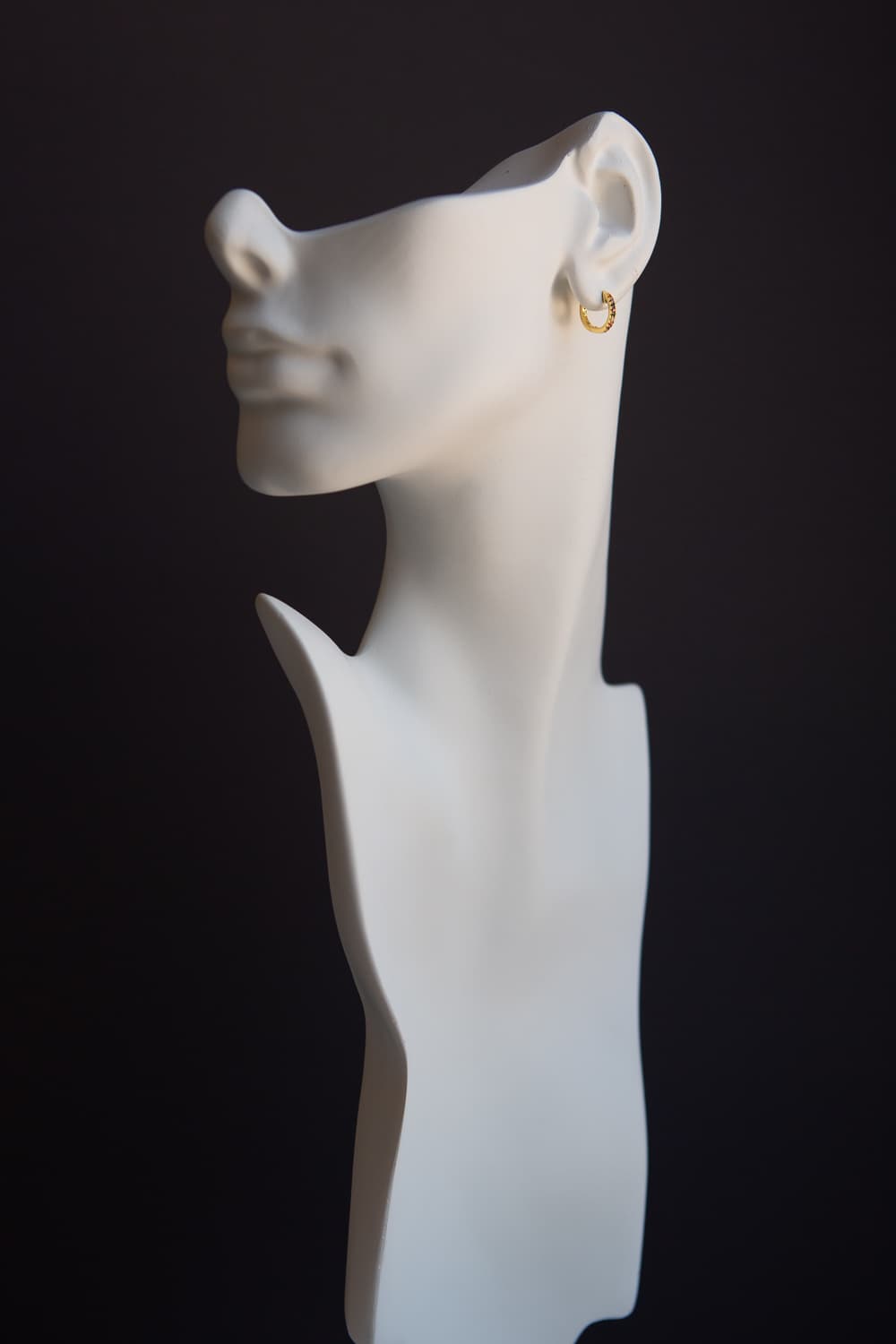 Gold Rainbow CZ Pavé 925 Sterling Silver Huggie Hoop