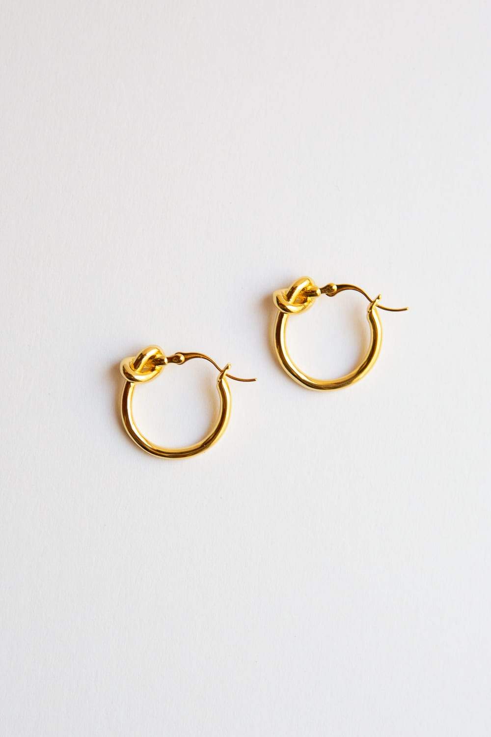 Small Gold Knot Hoop Earrings