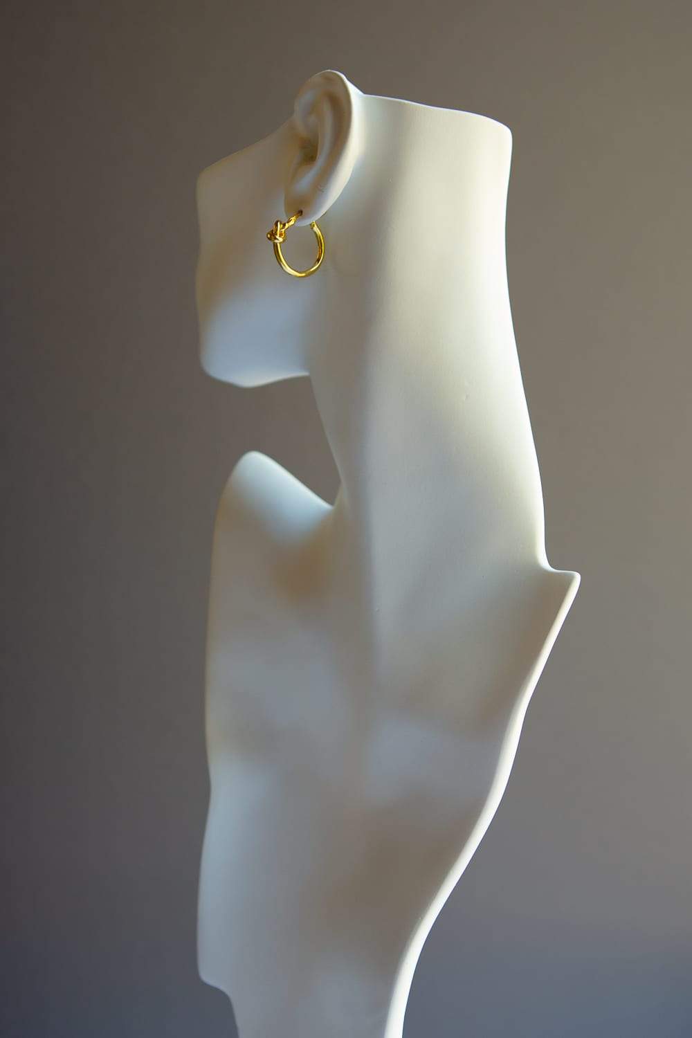 Small Gold Knot Hoop Earrings