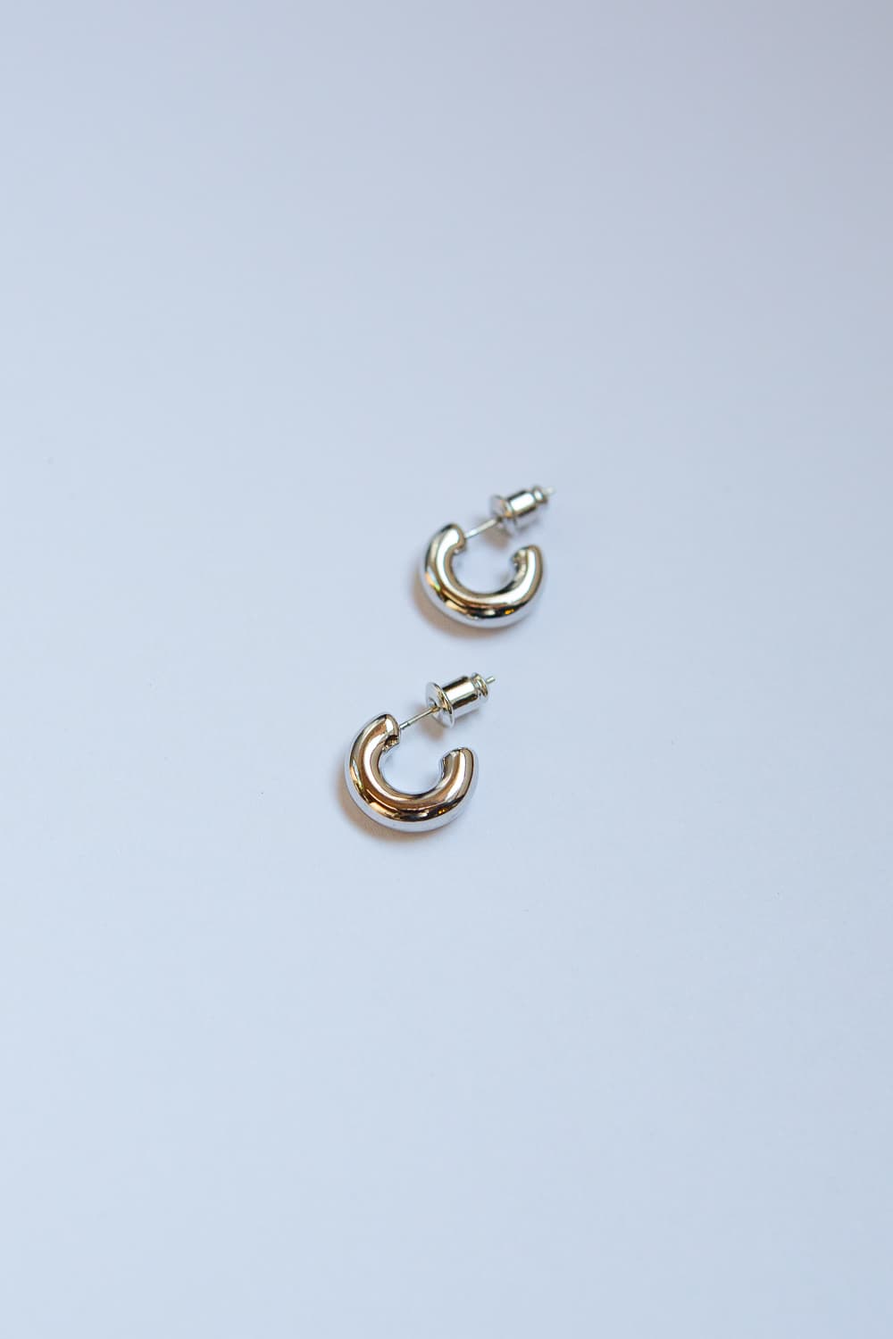Small Silver Chubby Hoops