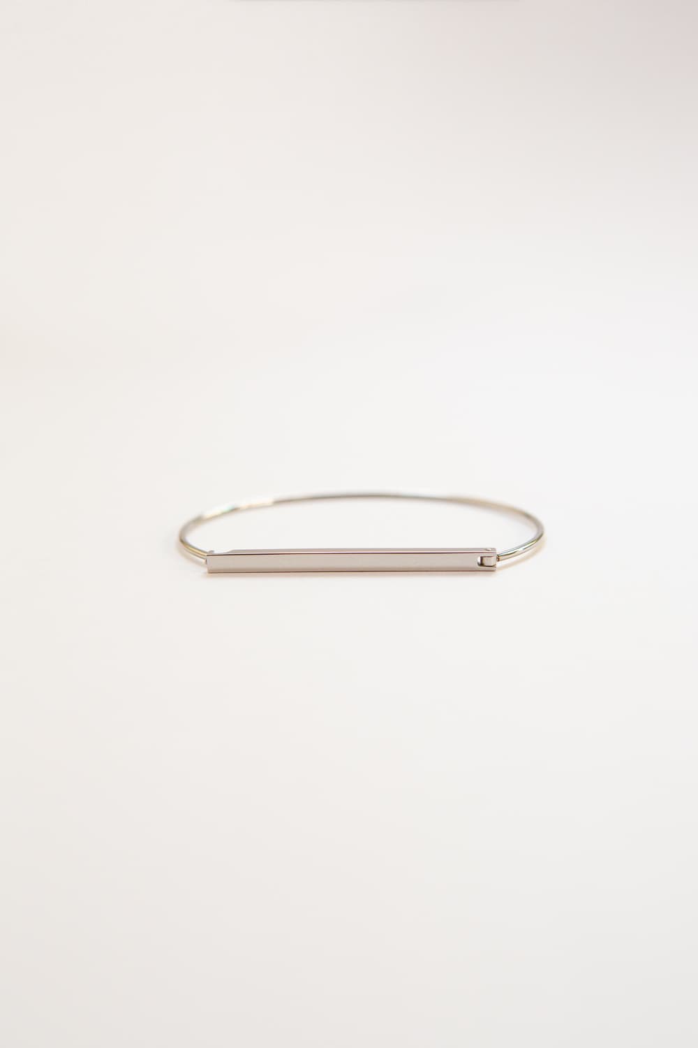 Minimalist Dainty Silver Bar Bracelet