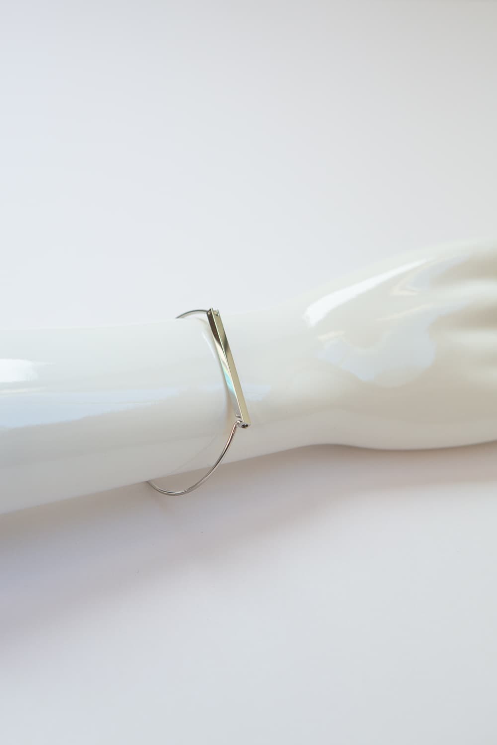 Minimalist Dainty Silver Bar Bracelet